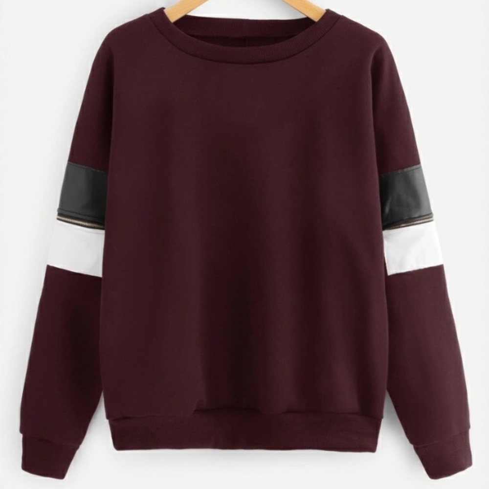 Stylish Burgundy Sweatshirt
